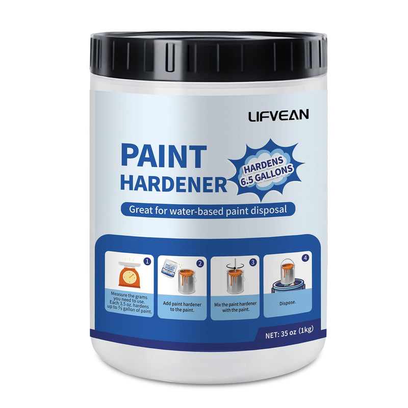 Paint Hardener for Disposal (35 Ounce) Fast Acting Solidifier for Disposal, Paint Drying Powder Absorbs 6.6 Gallons 35 Ounce (Pack of 1)
