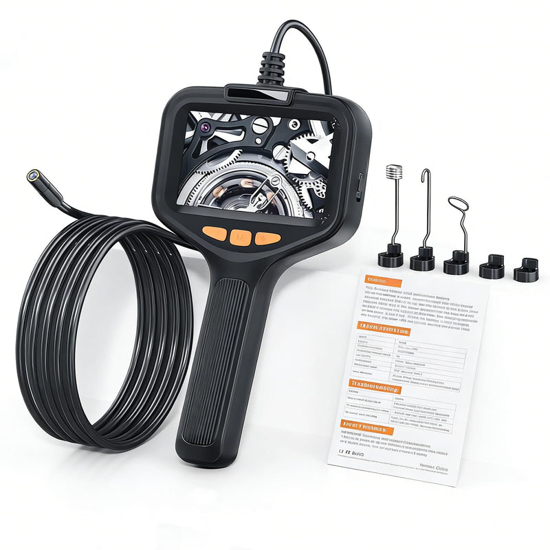 Borescope, Endoscope Camera with Light,Dual Lens Industrial, 1080P HD Inspection Camera - 2m/6.5FT Flexible Cable, IP67 Waterproof, 8+1 Adjustable LED