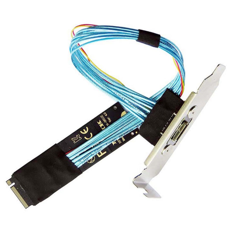 chenyang Oculink SFF-8612 to PCI-E 4.0 NVME M.2 M-Key Host Extension Cable Adapter with 8/12cm Slot Bracket for External Graphics Card & SSD 2230mm/2242mm/2260mm/2280mm Bracket