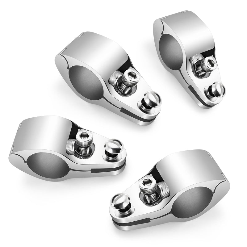 Boat Bimini Top Hinged Jaw Slide,316 Stainless Steel Quick Release Jaw Slide Hinged for 1 inch OD Round Tubing 4 Pack