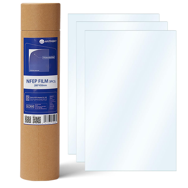 Antinsky nFEP PFA Release Film 280 * 450mm 3pcs for Phrozen Sonic Mega 8k, Transform, Anycubic M3 MAX, Creality HALOT MAGE PRO etc. Better Durability Best for Large Resin 3D Printer Upgraded from FEP