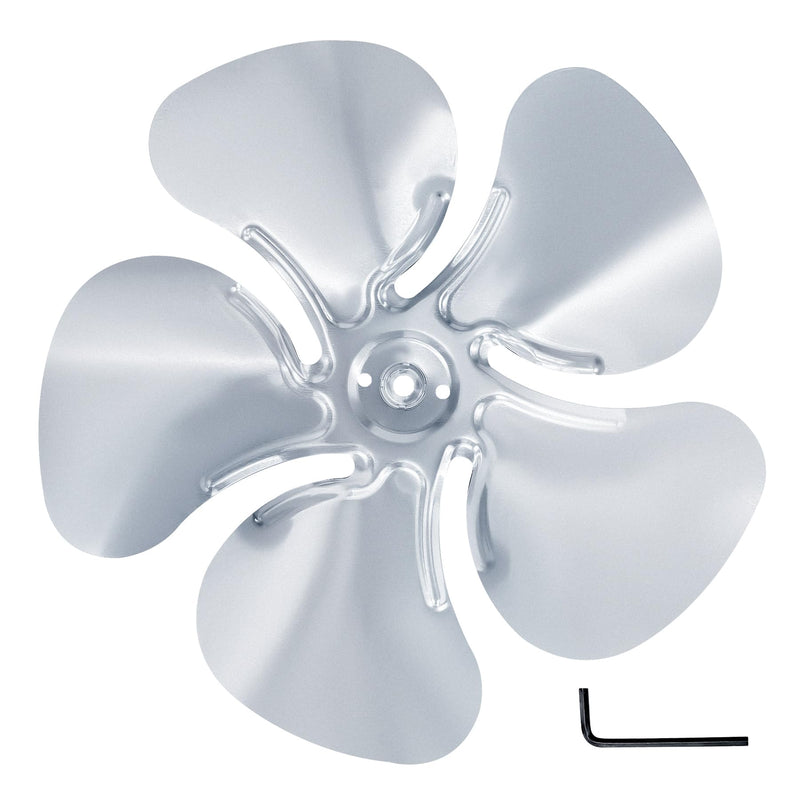 CG A65123 Metal Fan Blade Replacement, Diameter 12 inches, 5 Blades, Inner Diameter 5/16 inches, Hole hub CW 23 Degree Support