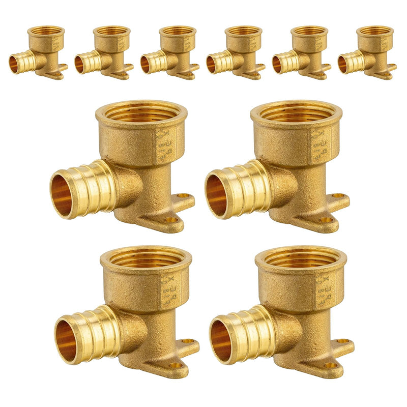 10-Pack Niikappu Pex Fittings 3/4" x 3/4"FNPT Drop Ear Elbow(PEX1807169-10) 10