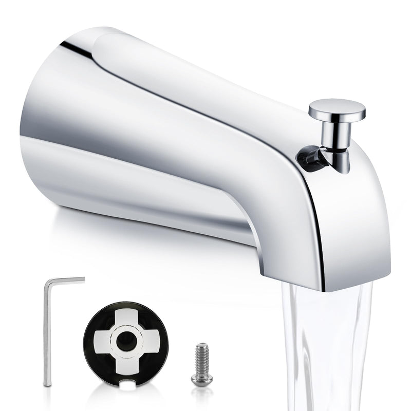 Tub Spout with Diverter,Easy to Install Bathtub Faucet，American Standard Tub Faucet Universal Fits 1/2" Copper Pipe(5/8" Diameter),Chrome