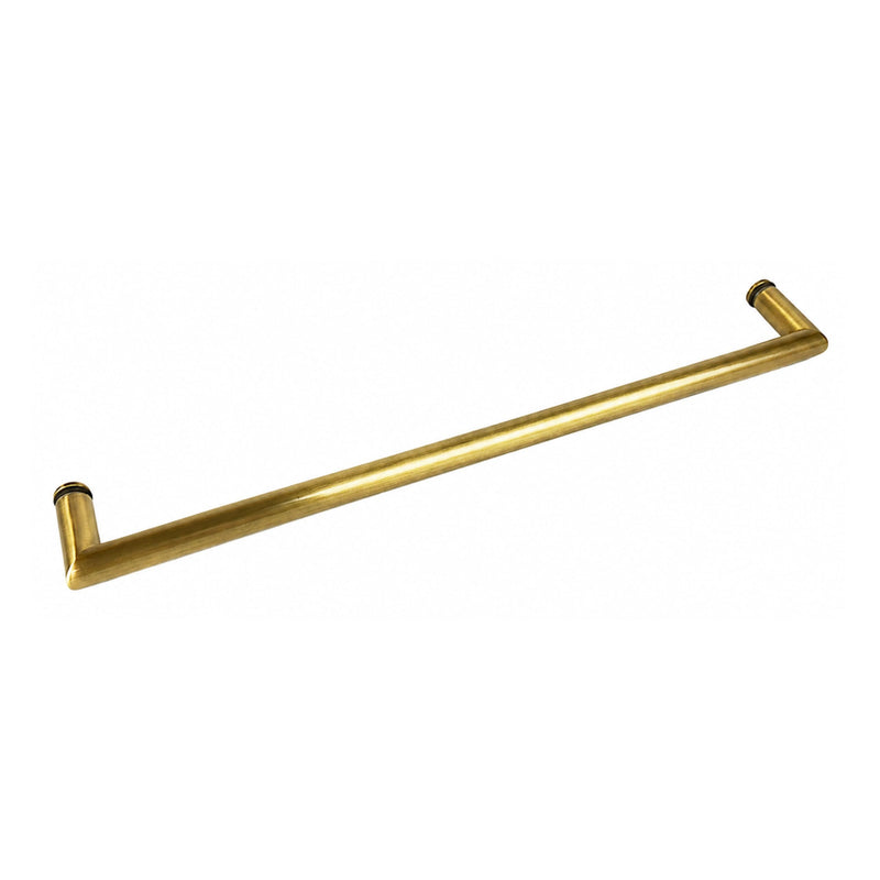 18-Inch Center-to-Center Satin Brass Shower Door Towel Bar