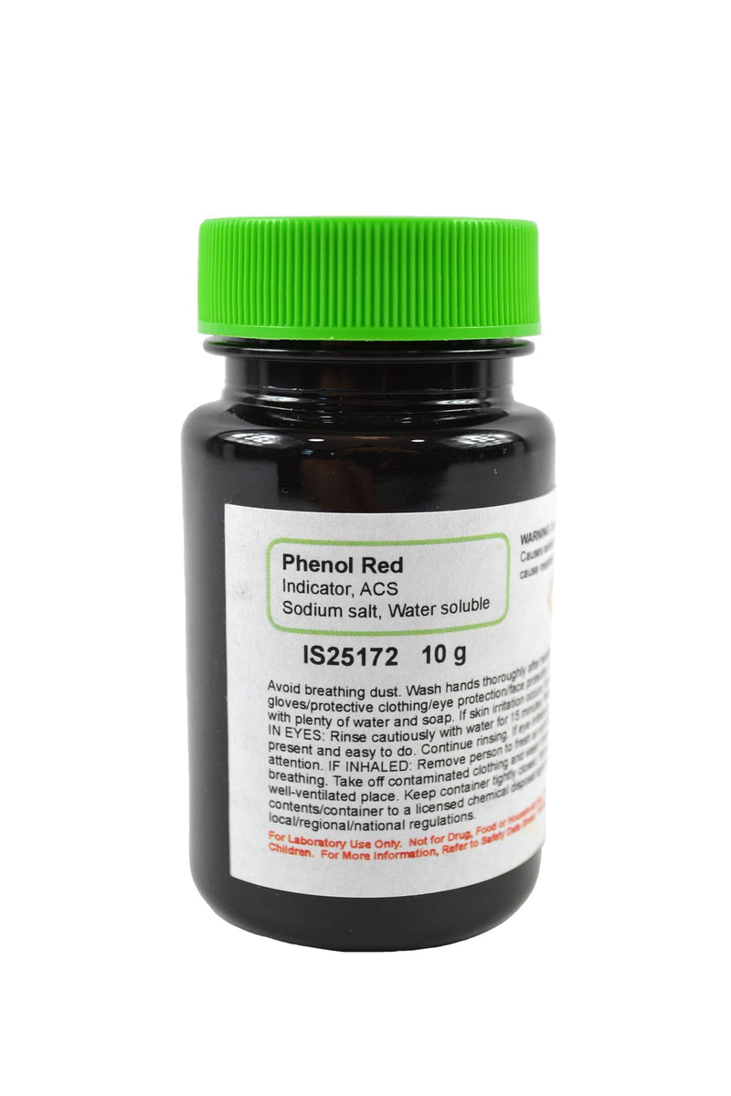 Innovating Science - Phenol Red, ACS Grade, 10g - pH Indicator for Cell Culture, Acid-Base Titrations, and Biochemical Assays