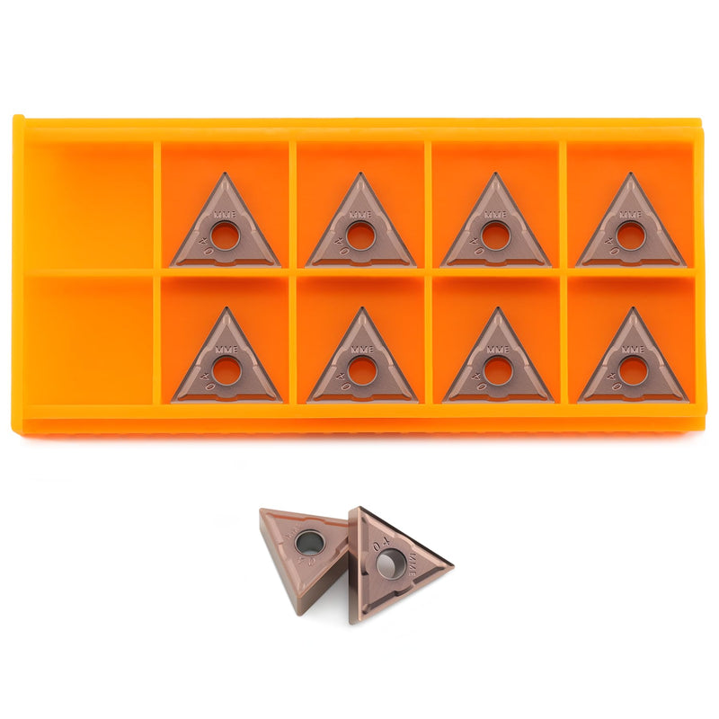 TNMG331-MME Carbide Inserts, 3/8" IC TiAlSiN PVD Coated Lathe Cutters for General Turning Stainless Steel and Super Alloys, 10 Pcs TNMG331