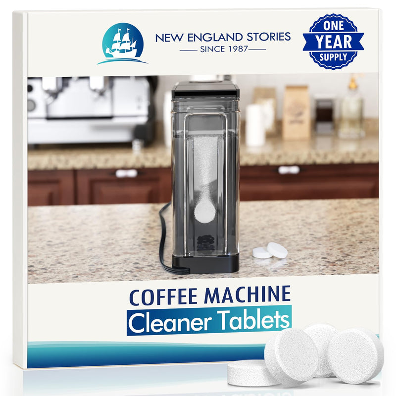 Coffee Machine Cleaner Descaler Tablets - 1 Years Supply, Fast-Acting Formula Compatible With Nespresso, Keurig, Ninja, Delonghi, Miele, Removes Limescale from Espresso & Drip Coffee Machines