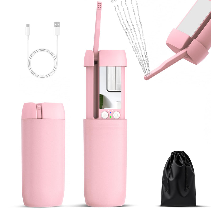 Portable Bidet for Travel, Floranest Rechargeable Electric Travel Bidet Sprayer with Adaptor, Ideal for Travel, Camping and Home Use, Delivering Powerful Cleaning Performance Pink