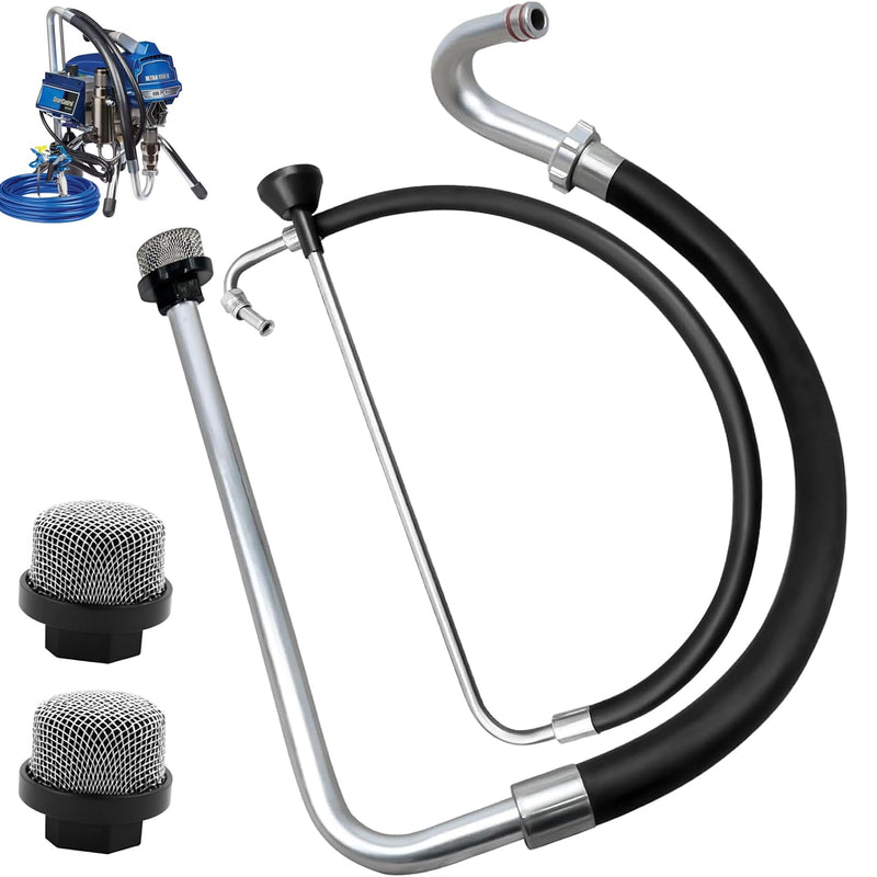 Suction Hose and Reflux Line Sets, Airless Paint Sprayer Accessories, Compatible with Graco 390 395 490 495 595 and Tongshan T300 500 Airless Spraying/Line Painting Machine