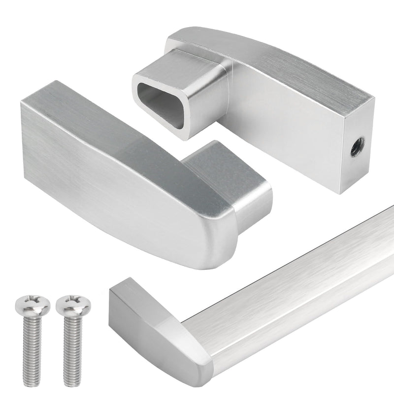 Shower Door Towel Bar Brackets for Alumax & Basco Framed Sliding Glass Doors – Heavy-Duty Aluminum Replacement Parts for Shower Door Towel Rod (2 Pack)