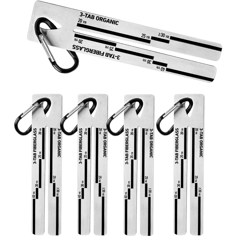 4/09 Shingle Gauge, 5 Pack Measuring Tool for Roof Shingle, Roof Pitch Gauge with Carabiner Roofing Thickness of Roof Tiles