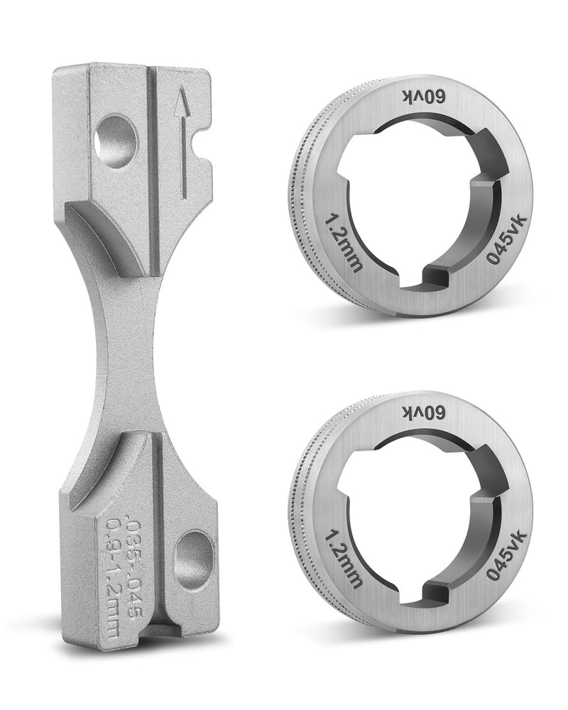 Drive Roll Kit Replacement Fit for Lincoln Power MIG 216 255XT 350MP LF-72 LN-15 LN-25 PRO Dual Power, Replace KP1696-045C, 0.045 Inch Flux Cored, 0.045VK-Groove 0.045 VK-Groove