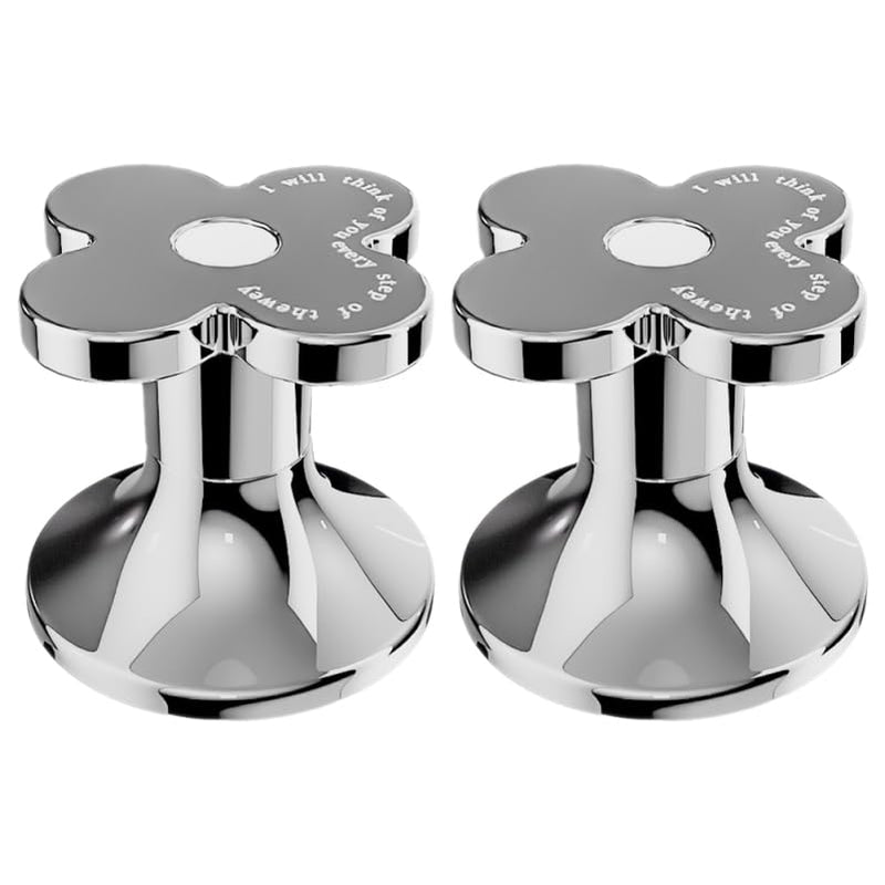 Mikikit 2pcs Toilet Button Pusher Flower Shape Flush Button for Toilet Water Tank Easy Installation Bathroom Accessory