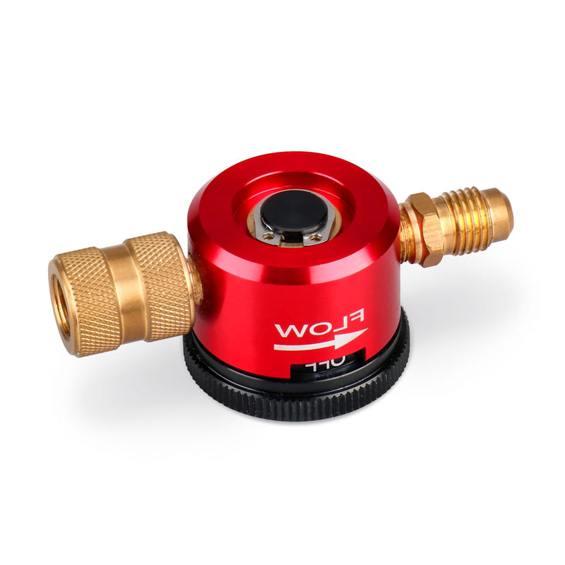 Nitrogen Purge Tool for HVAC, 50 PSI Inlet Nitrogen Flow Regulator, Durable Brass Nitrogen Regulator for Brazing & Purging, Quick Dial Settings, Compatible with 1/4" Refrigerant Hoses
