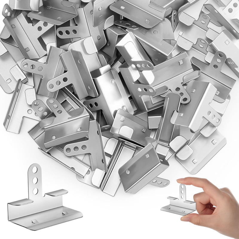 Shimeyao 50 Pack 1/2 Inch Drywall Corner Repair Clips – Wall Back-up Fasteners for Studs, DIY & Professional Wall Repair
