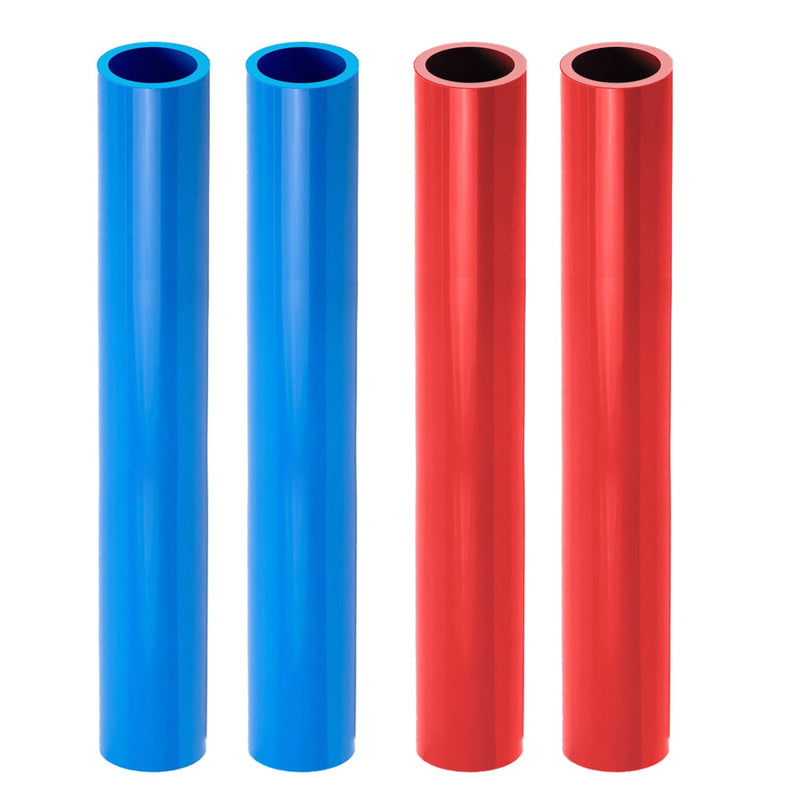 SUPPLYGIANT 3/4" x 4 Ft PEX-B Tube Stick, Pack of 2 Red and 2 Blue Pex Tubing for Potable Water Line Hot Water Plumbing, for Indoor/Outdoor Use 4.0