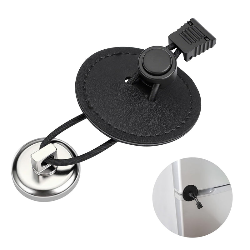 RV Refrigerator Door Latch, Black Adjustable Fridge Door Stopper