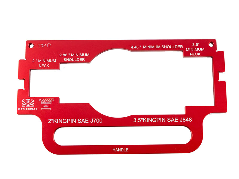 2"/3.5” King Pin Wear Gauge with Handle,Made of Aluminum Alloy