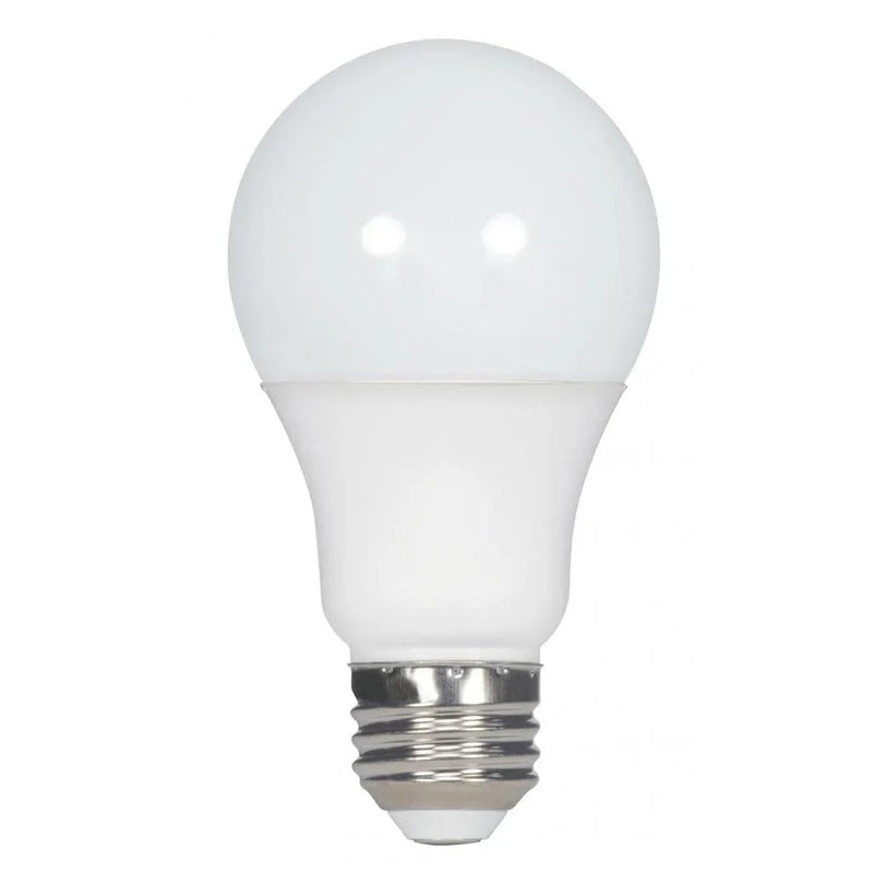 Satco S9703 10W A19 LED Light Bulb, 2700K Warm White, 800 Lumens, 90+ CRI, Frosted, 220° Beam Spread, Medium E26 Base, Dimmable, 120V, 25,000 Hr, Enclosed Fixture Rated, Energy Saving (6 Pack)