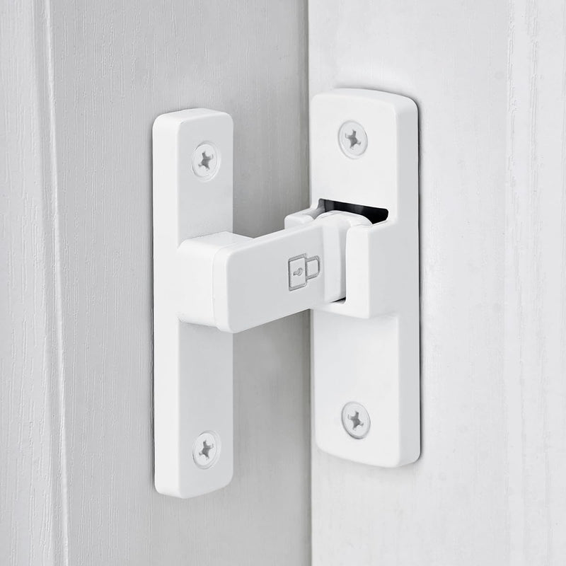 White 90 Degree Barn Door Latches ，Premium Zinc Alloy Latch - Flip Gate Latches ，for Cabinet,Barn,Sliding,Bathroom,Garden Doors Applications White_90 Degree 1