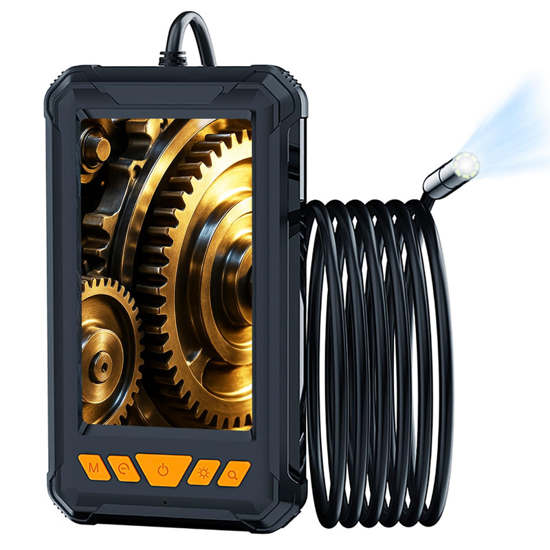 Industrial Endoscope Borescope with 4.3" Screen, 8mm Waterproof Camera, Semi-Rigid Cable, Inspection Camera with 8 LED Lights for Plumbing, Automotive, HVAC, Electrical Repair (5M (16.4FT)) 5M (16.4FT)