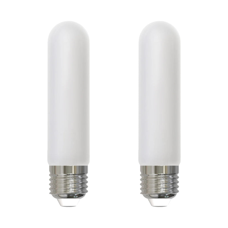 Bulbrite 776781 5W LED T9 5" Filament Bulb, E26 Base, Dimmable 2700K, Frost (2 Pack)