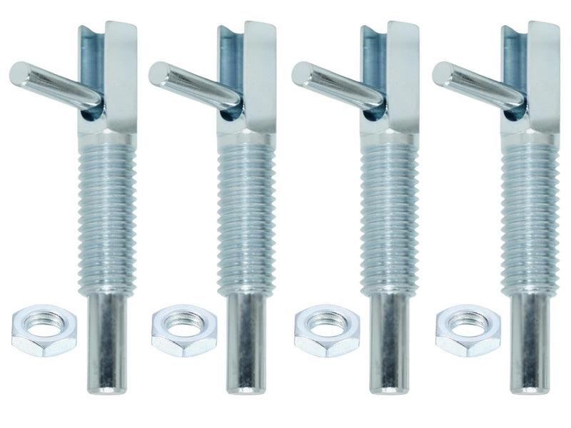 4 Pcs Retractable Indexing Plunger Pin, M12 Carbon Steel Spring Plunger Spring Loaded Latch Telescopic Locking Pin L-Shaped Positioning Pin with Nut for Industrial Equipment 4