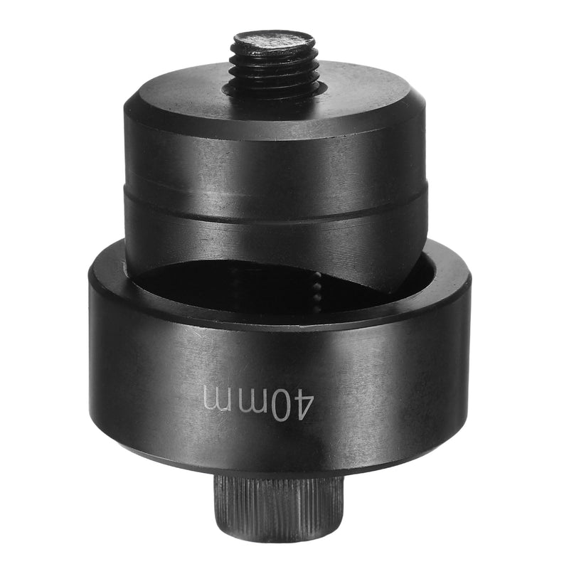 HARFINGTON Sheet Metal Punch Hole Punch 40mm Bearing Steel Precise Cutting Manual Knockout Punch Kit for Metal Steel Plate Sink Stainless Steel, Black