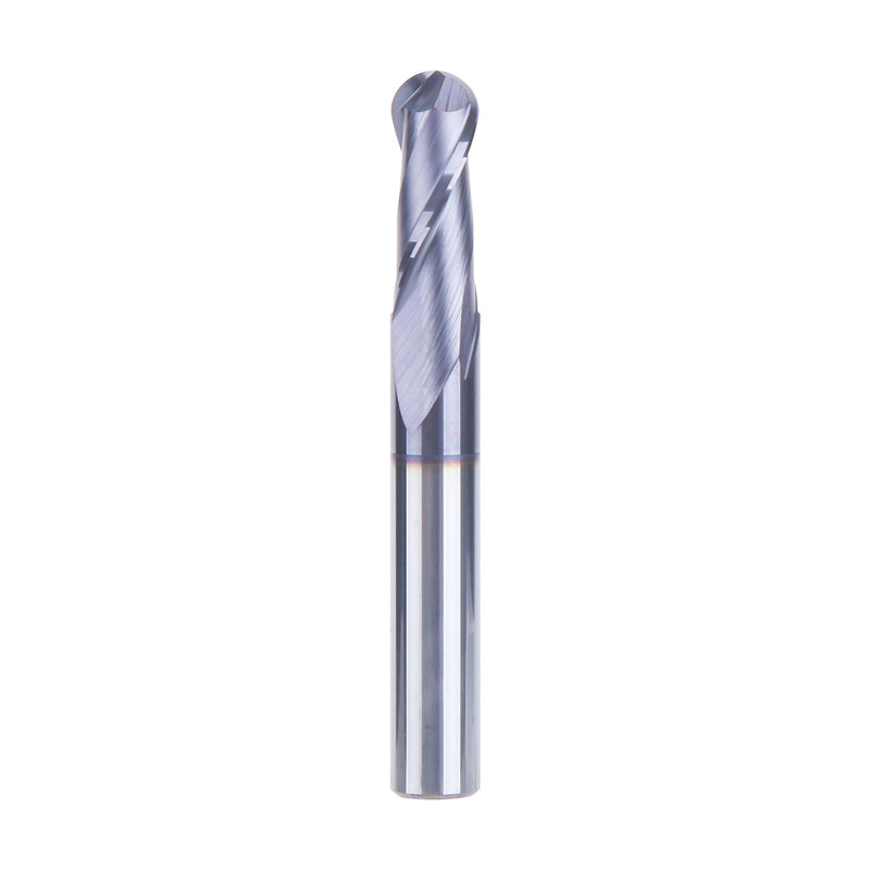 HUHAO 5/16 Inch Ball Nose Carbide End Mill,CNC Cutting Tools for Stainless Steel,Hardened Steels,High Temp Alloys,Medium Alloy Steels, 2 Flute,5/16" Shank 2-Flute-5/16 inch