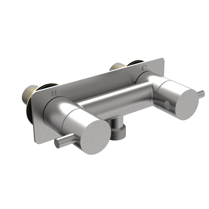 All Metal RV Shower Faucet, TONNY 4" Camper Shower Faucet Valve Diverter, Replacement for RV Camper Shower Faucets, Brushed Nickel