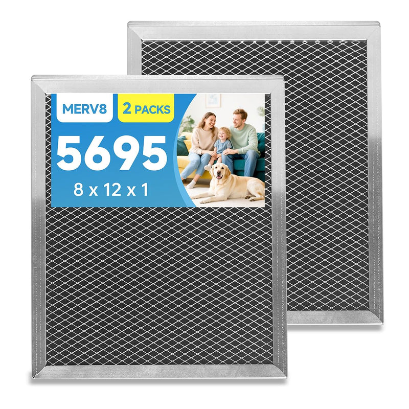 E070 5695 Washable MERV 8 Dehumidifier Replacement Filter Compatible with Whole-House Dehumidifiers 1820 1820Z E070 E070KZ E070KZM E070N E070Z E070T Size 8 x 11.5 x 1 inch 2 Packs