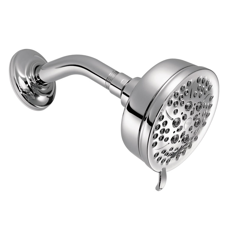 Moen Caldwell 205W2 4.25″ Chrome 5‑Function Shower Head – IPS ½″ Connection, 2.5 GPM