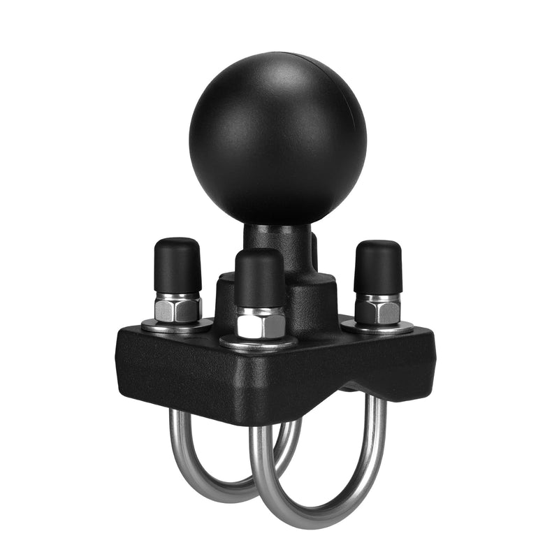 Double U Bolt 1.5 inch Ball Mount,Compatible C Size 1.5" Double Socket Arm,Suitable for 0.75" to 1.21" Diameter Round Tube C-1.5'' Ball