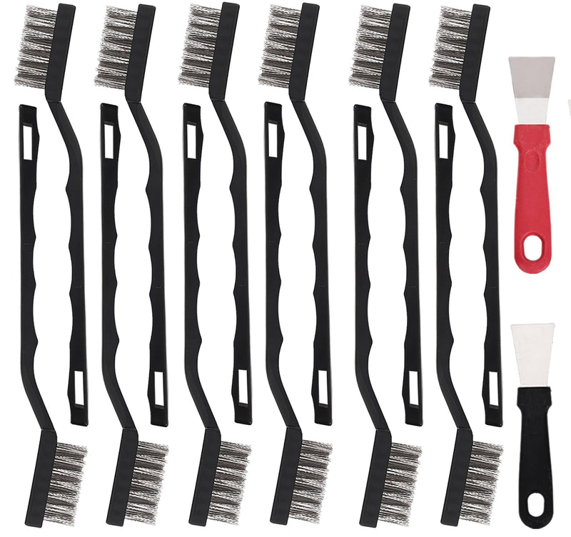 48 Pcs Mini Stainless Steel Wire Brush Set, Wire Scratch Brush 48