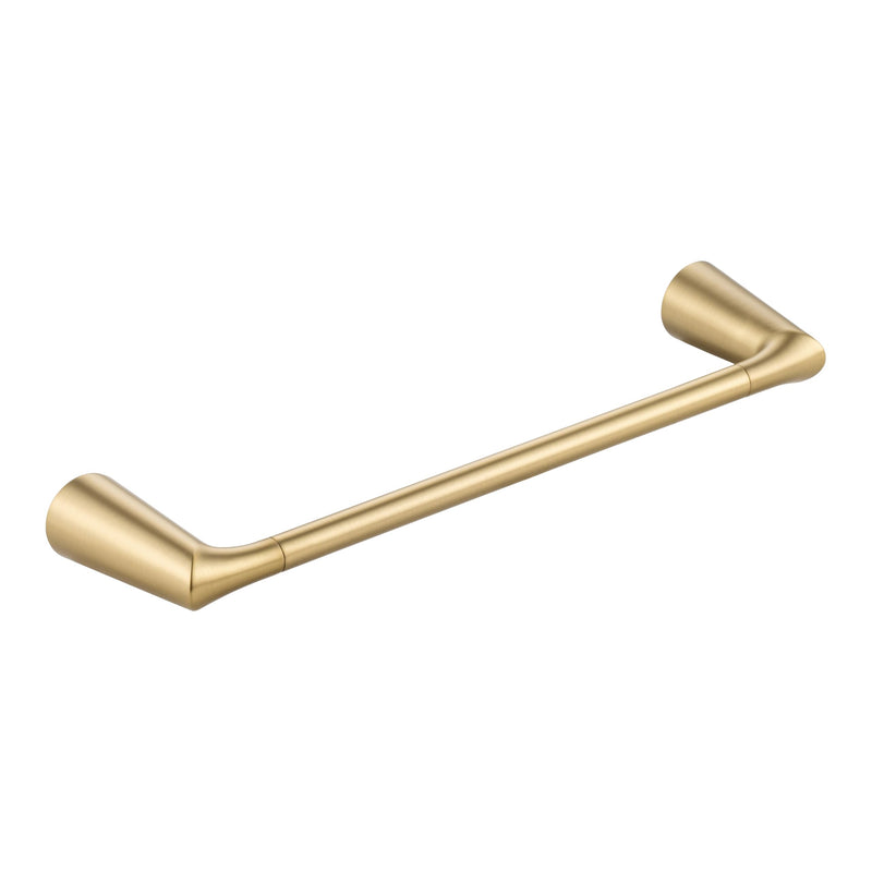 Wall-Mounted Towel Bar- Inspire Series, Heavy Duty, Rustproof Zinc Alloy and SUS201 Hand Towels Holder for Bathroom and Kitchen, Modern Towel Rack Hanger with High Weight Capacity - (Brush Gold) Brush Gold