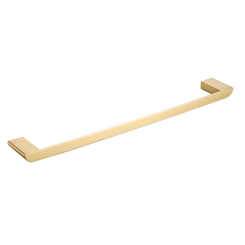 Wall Mounted Towel Bar - Mogule Series, Zinc Alloy and SUS201 Bathroom Towel Holder for Kitchen, Laundry, RV, Gym, Cabinets, Yachts, Heavy Duty, Rust-Resistant Towels Rack Hanger - (Brush Gold) Brush Gold