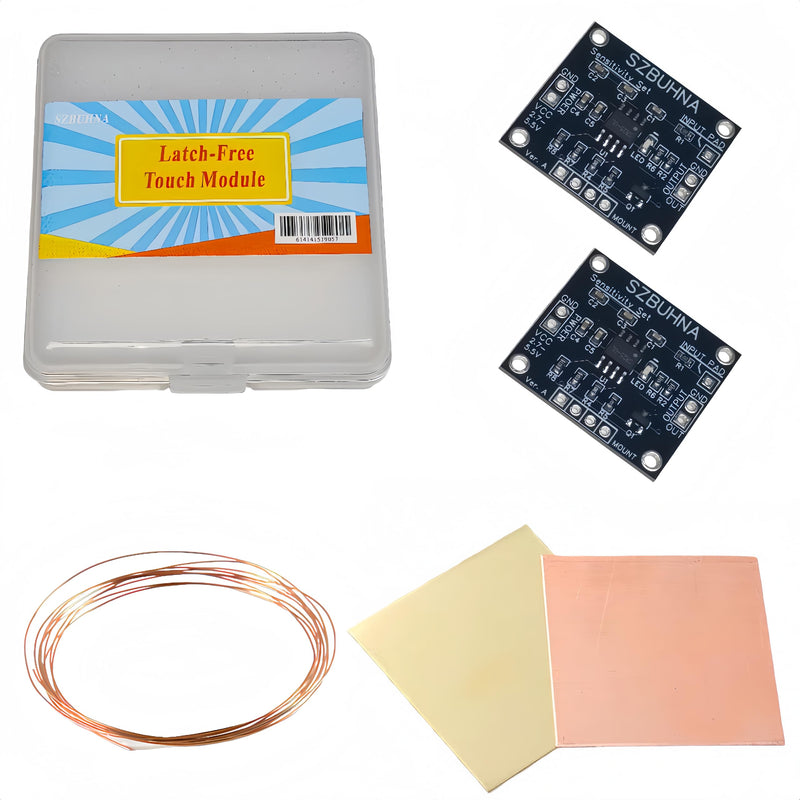 Capacitive Touch Sensor Module – 1.2in Penetration Through Wood/Plastic/Glass/Stone,Proximity Sensor, Air & Metal Touch Button Switch for Arduino ESP32 Raspberry Pi DIY Electronics 3.3V 5V Latch-Free