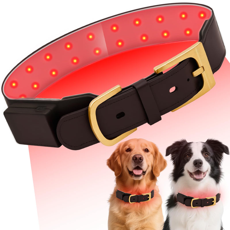 Red Light Therapy Collar for Dog, 660nm & 810nm & 980nm Infrared Red Light Vet Therapy Device for Pet, Cold Laser Therapy Device for Dog Tissue Repair, Pain Relief Arthritis, Promote Blood Circulation Red Light Therapy for Dog
