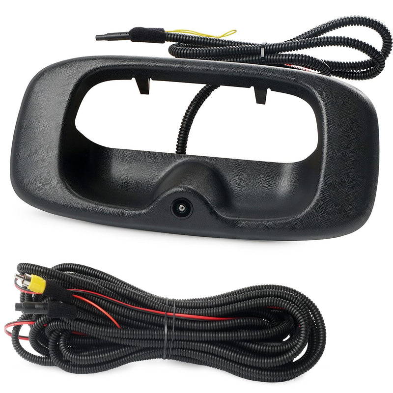Tailgate Handle Backup Camera Compatible with 1999-2006 Chevy Silverado GMC Sierra 1500 2500 3500 HD Waterproof Reversing Rear View Back Up Camera, Tailgate Handle Backup Kit Replaces# 15228541 1999-2006 Chevy Silverado 1500