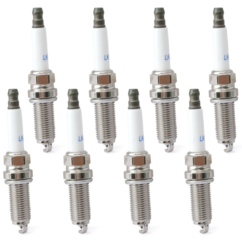 YUXIVCNE 8 Set LKAR7C-9 93961 Spark Plugs Replacement for Mercury Outboard Motor 175 HP to 300 HP Racing 250R 300R 450R V6 V8 3.4L 4.6L 4-Stroke Replace 33-8M0135348 8M0135348 8 Pack