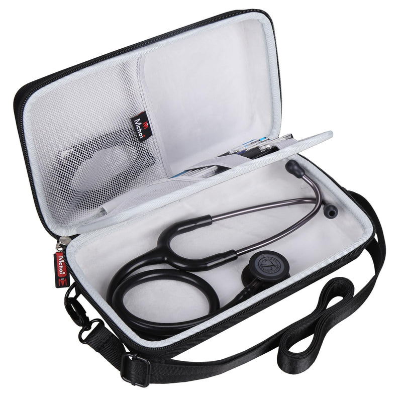 Mchoi Stethoscope Case Compatible with 3M Littmann Classic III Monitoring/Lightweight II S.E/Cardiology IV Diagnostic/MDF Acoustica Stethoscopes and Accessories, Case Only, Grey
