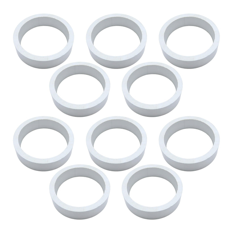 elox Solid Aluminum 3/8" (9.1mm) Mortise Cylinder Collars – 10 Pack, Aluminum Finish 9.1mm
