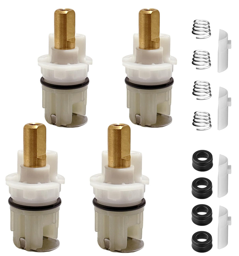 RP25513 Faucet Stem Assembly Replacement kit for Delta Two Handle Faucet Repair Kit with RP24096 cartridge, RP4993 Seat and Spring, RP24097 Turn Stop 1/4, Pack of 4