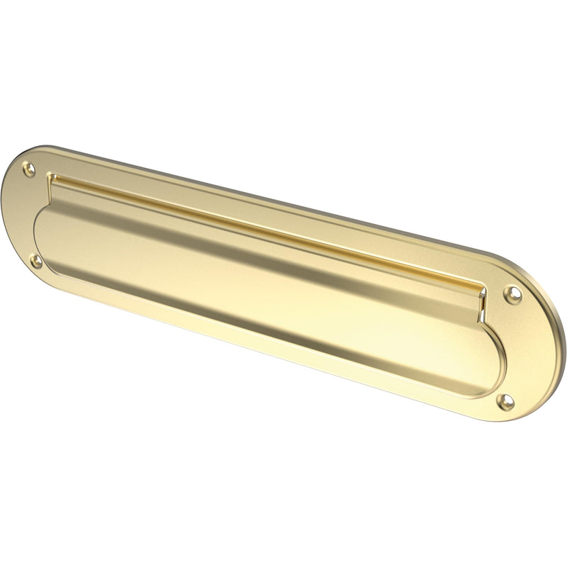 Franklin Brass Derby Mail Slot for Door in Brushed Gold HHMSL-BRG-U