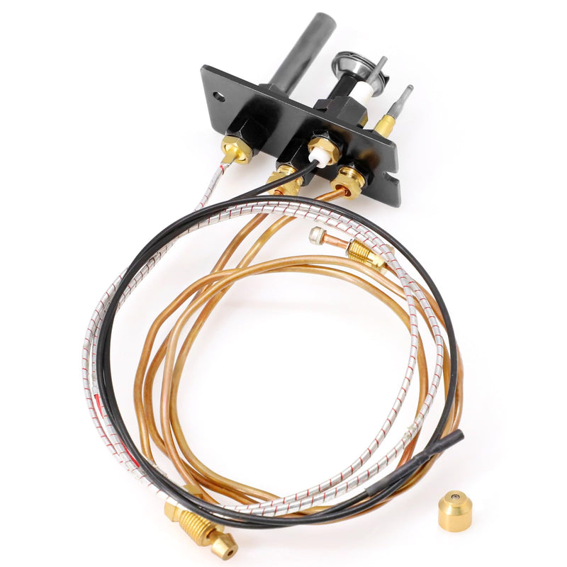 10002264 Natural Gas Pilot Assembly Kits For Majestic, Temco, HHT, Vermont Castings, Monessen Gas Stove & Fireplaces, SRV10002264 3-Way Pilot Assembly with Thermocouple Thermopile Replacement Parts 10002264 Natural Gas