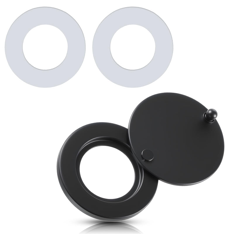 Peephole Cover, Peep Hole Covers Privacy Door Viewer Cover with Matching Self Adhesive Installation Tool Home Security Privacy Protection (Matt Black)