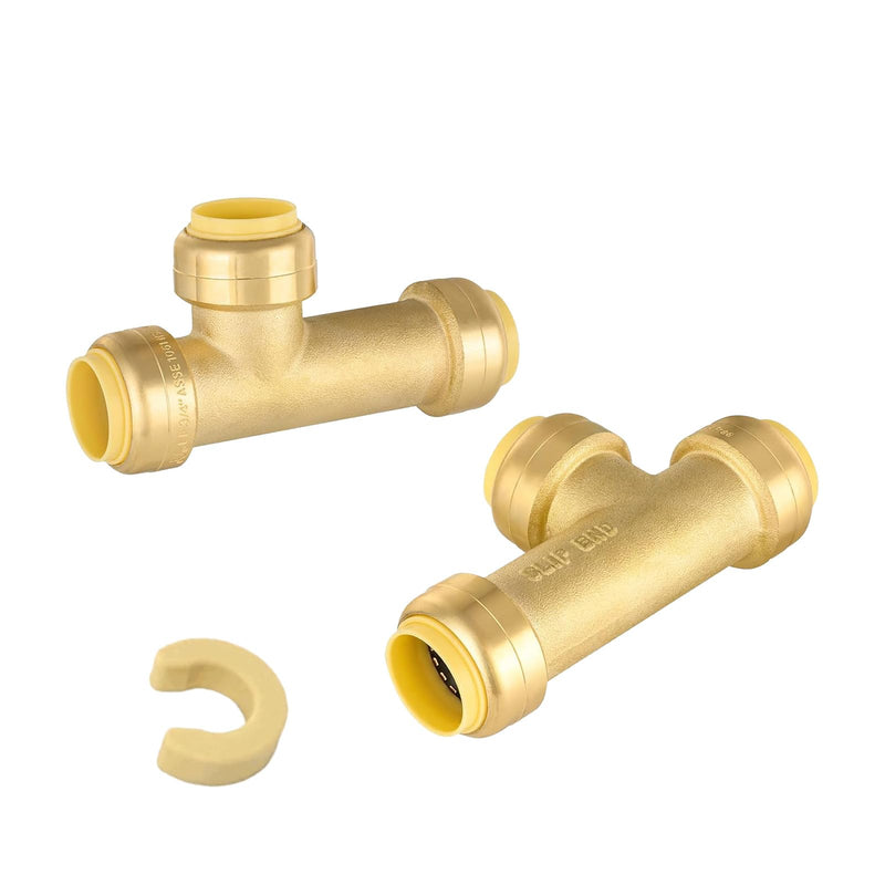 2-Pack Niikappu 3/4" Push Fit Slip Tee(PF181-2) 2 3/4" x 3/4" x 3/4"