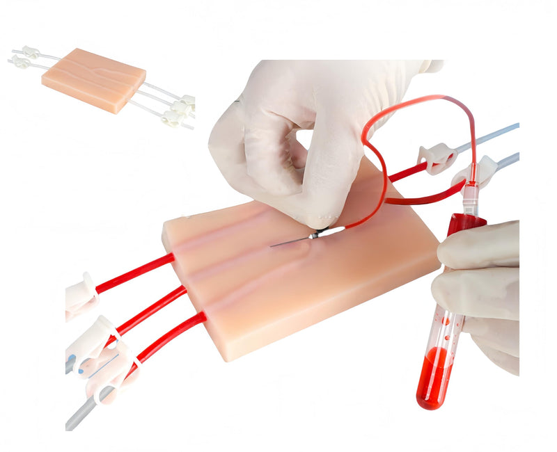Aylashine IV Insertion/Injection Training pad, simulates Skin Texture and Veins，for Nurses, Doctors, and Students Training White