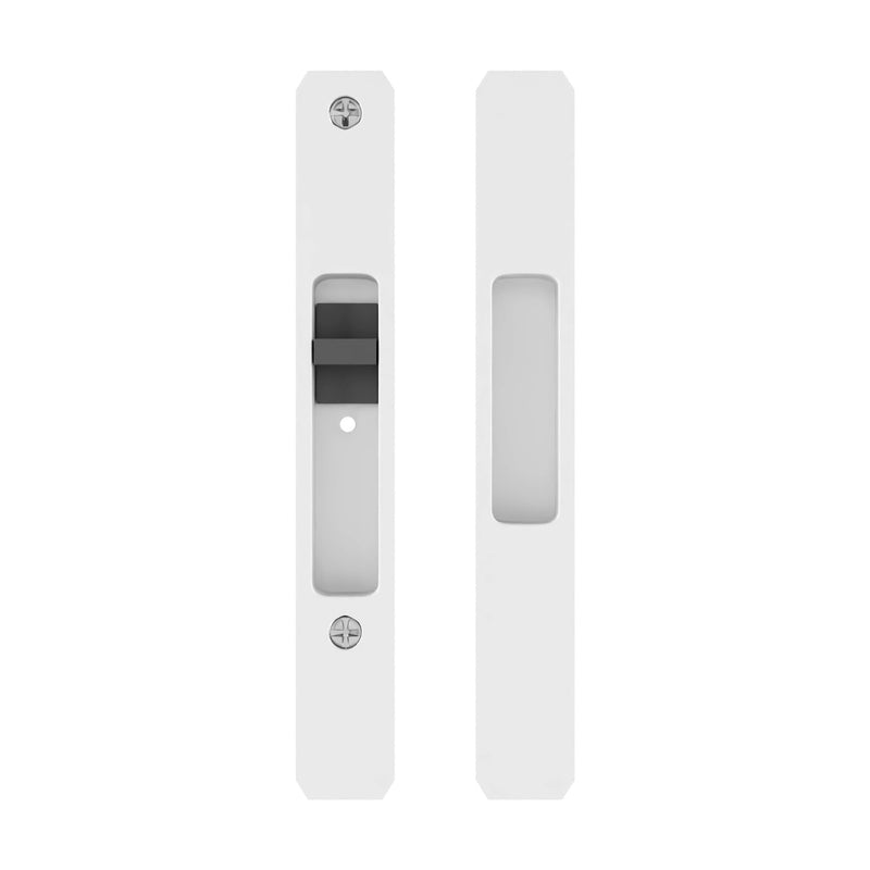 Brixwell Patio Door Handle Less Mortise Lock, White Finish, Metal Material, 8-15/16" Height, 6-1/4" Hole Centers, 1-1/4" Width, Sliding Patio Door Hardware Lock